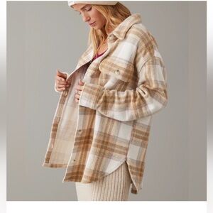 XXL American Eagle oversized plaid fleece & love Shacket